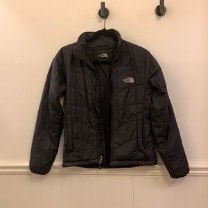 EUC North Face quilted jacket black XS